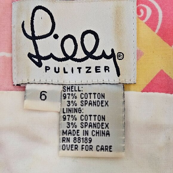 Lilly Pulitzer Diamond Sleeveless Printed Pink Patchwork Sundress Size 6 - Picture 7 of 14